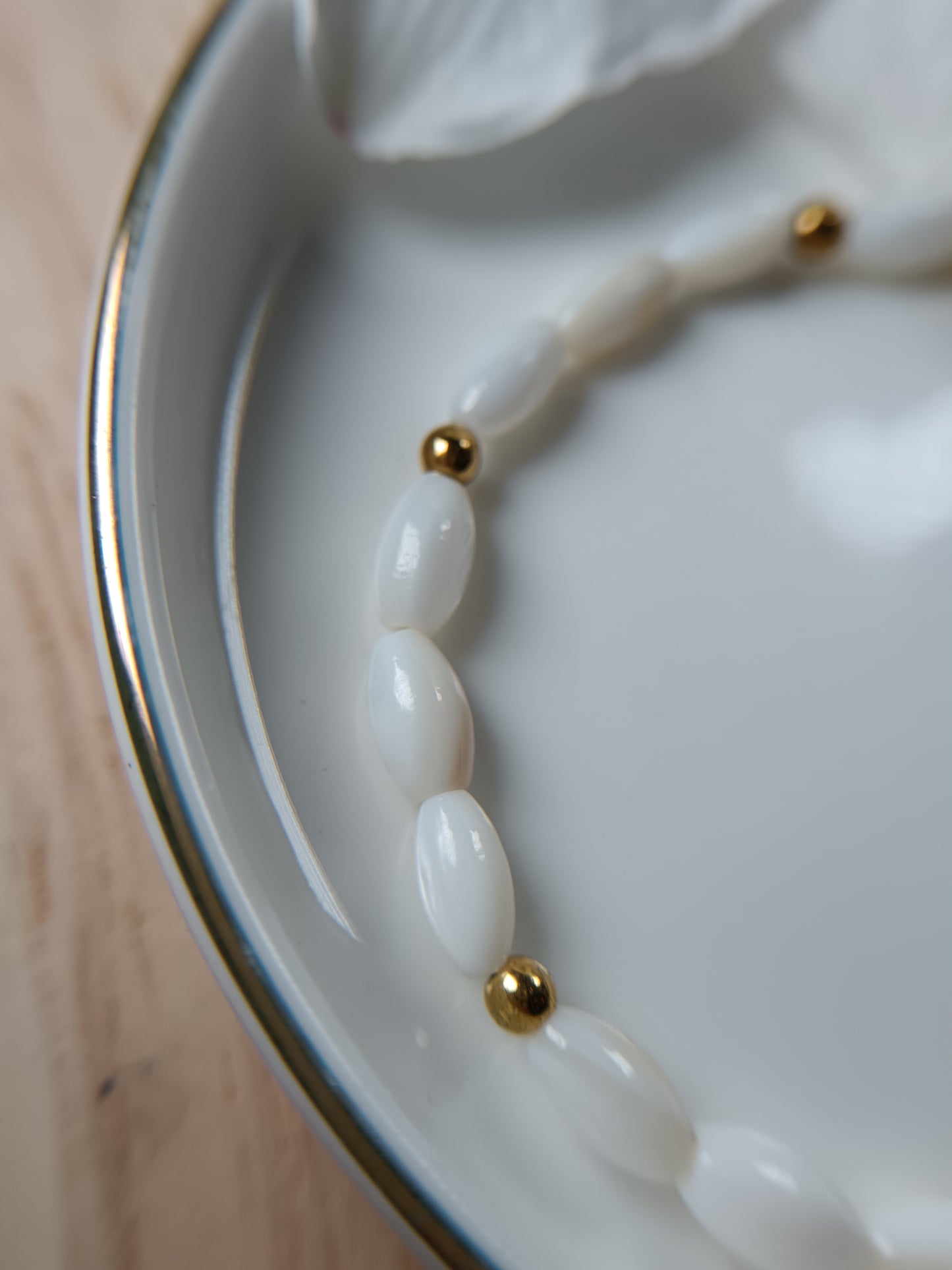 Bracelet nacre olive
