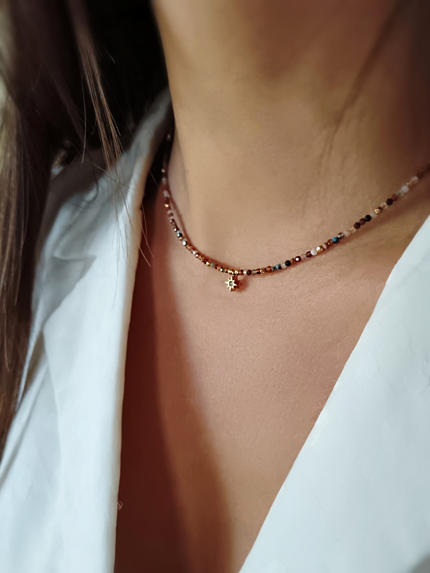 Collier mix pierres