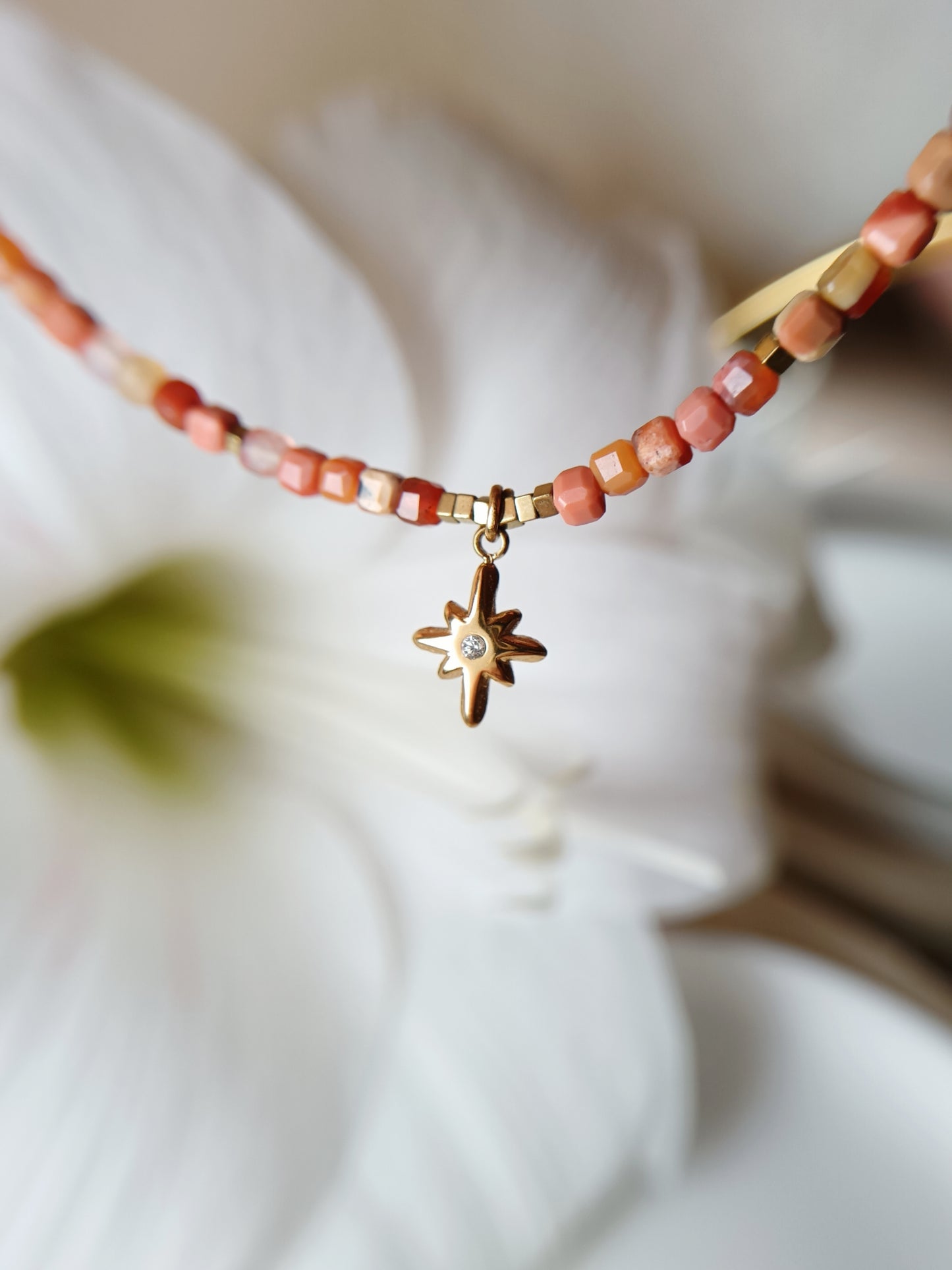 Collier cornaline
