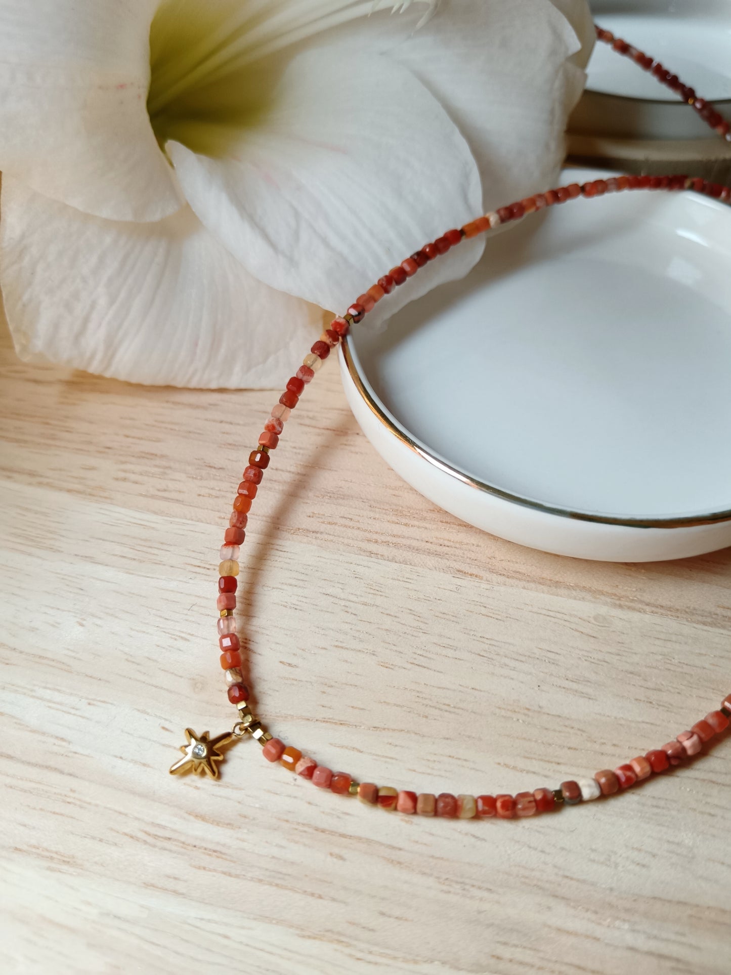 Collier cornaline