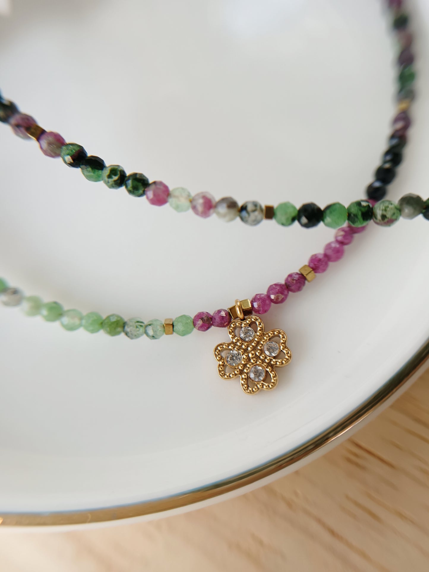 Collier rubis zoisite
