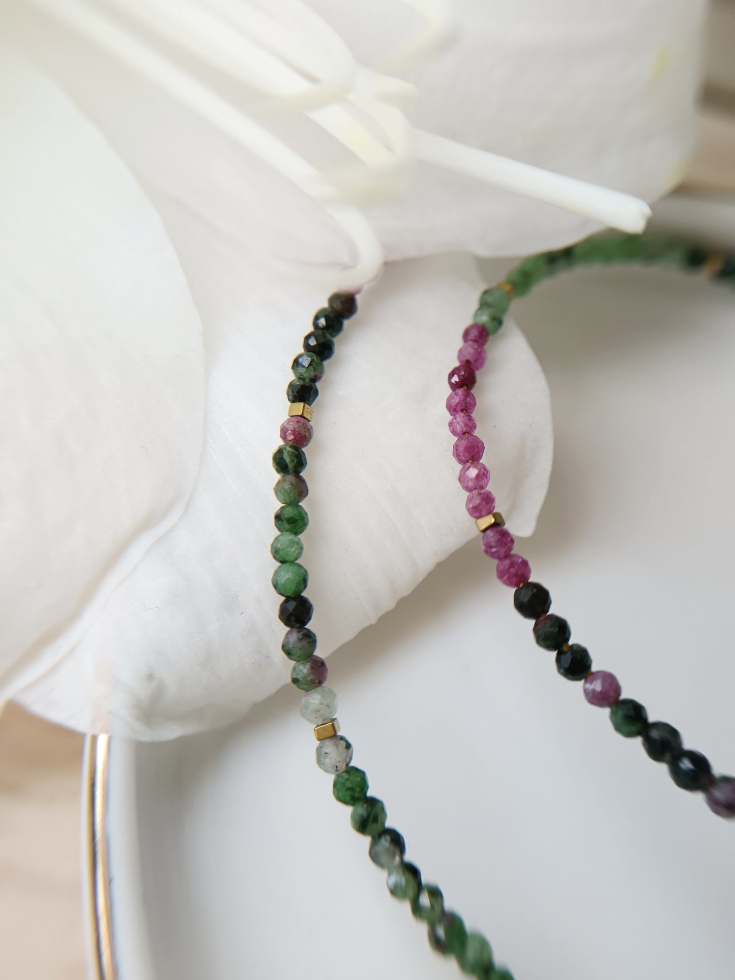 Collier rubis zoisite