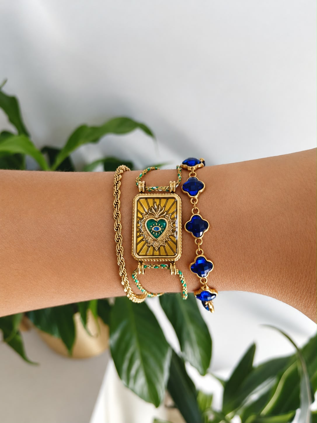 Bracelet ex-voto jaune vert