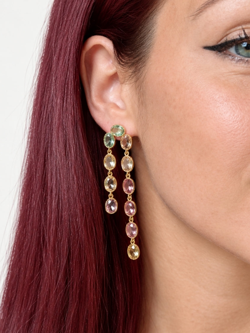Boucles d'oreilles dégradé rose