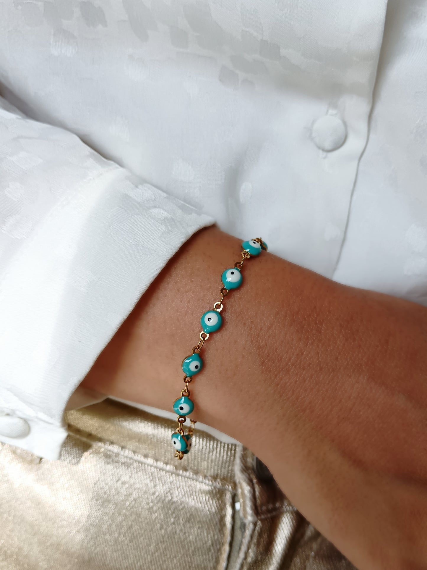 Bracelet yeux bleu