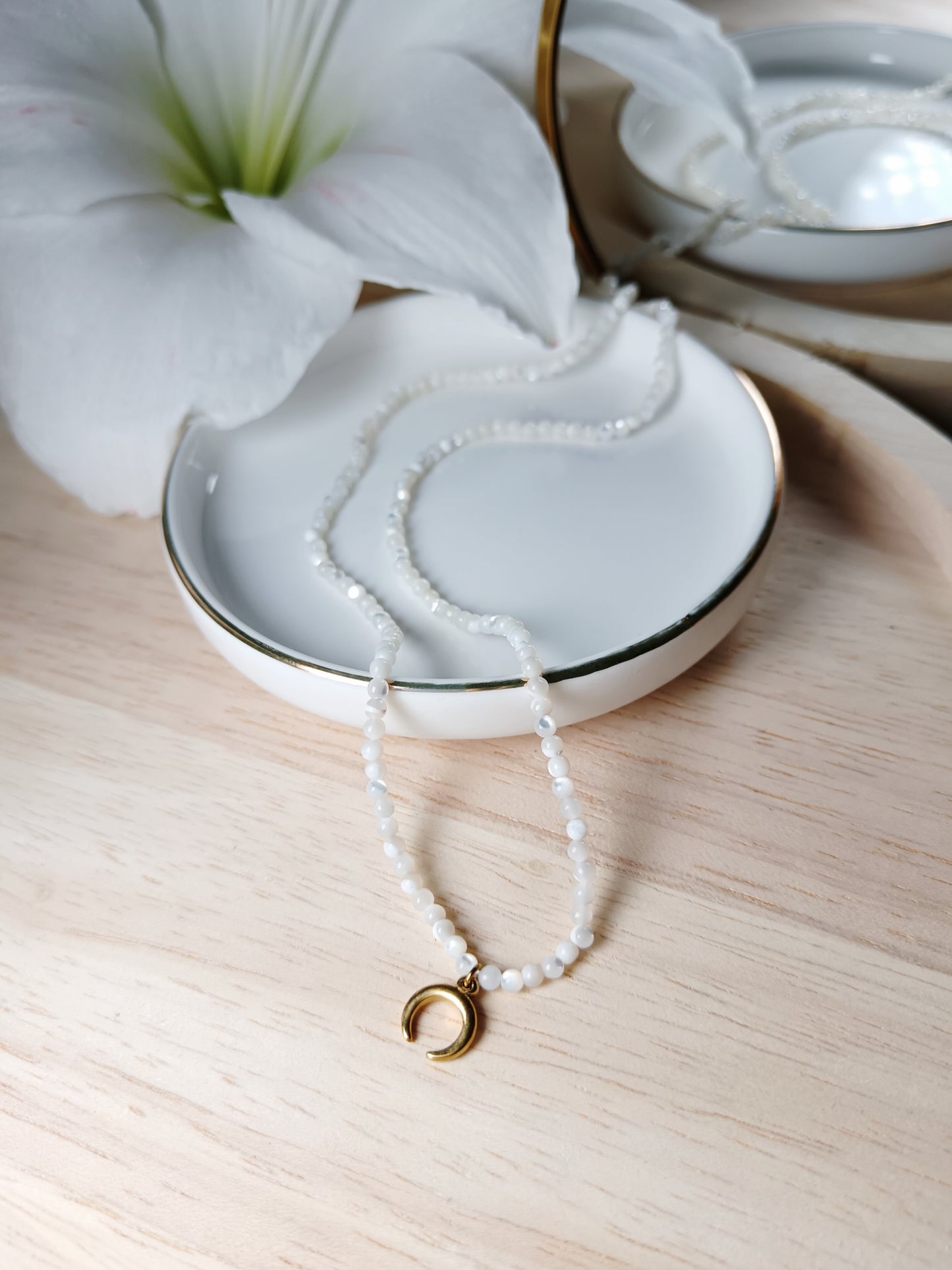 Collier nacre lune