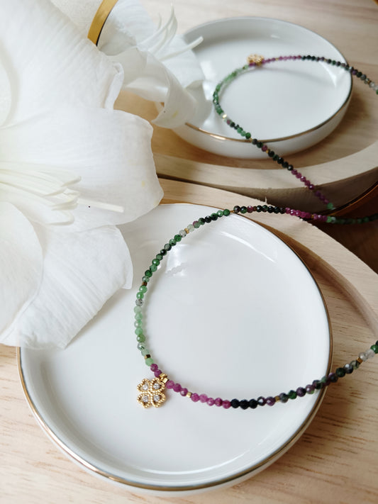 Collier rubis zoisite