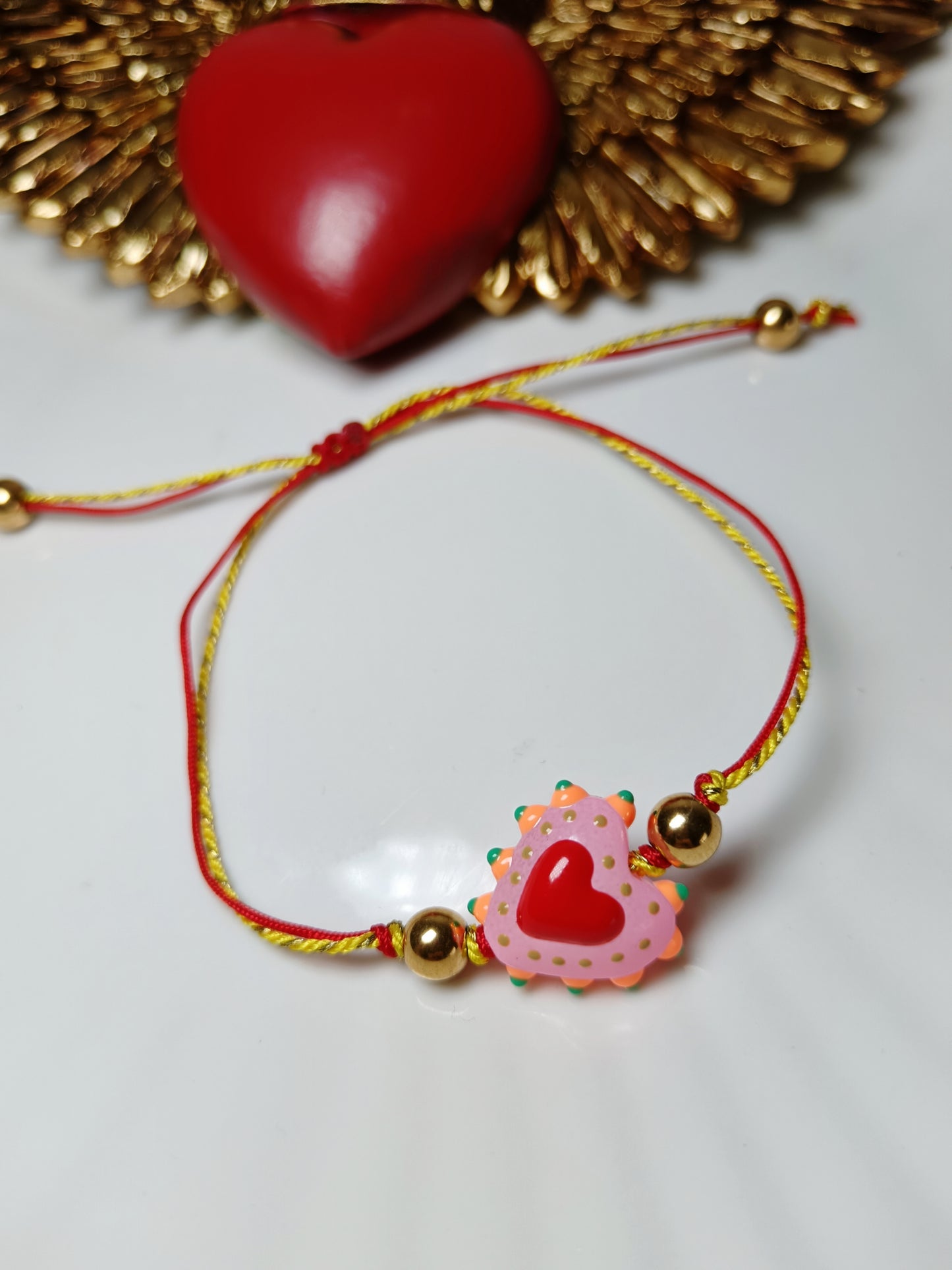 Bracelet heart rose