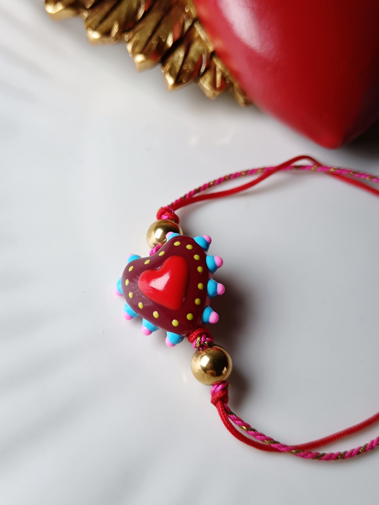 Bracelet heart rouge