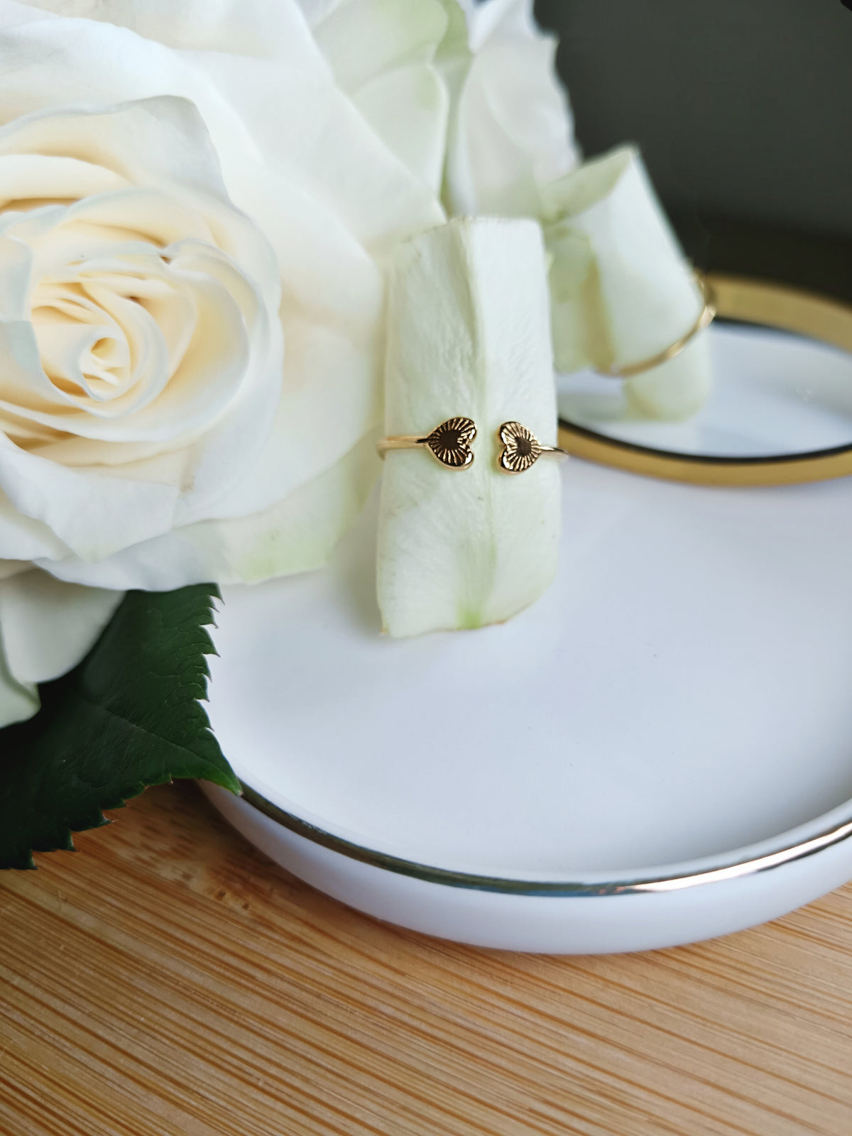 Bague double cœurs