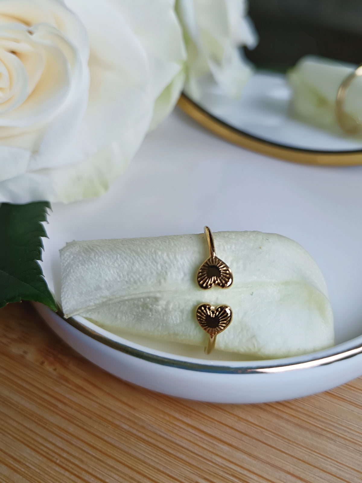 Bague double cœurs
