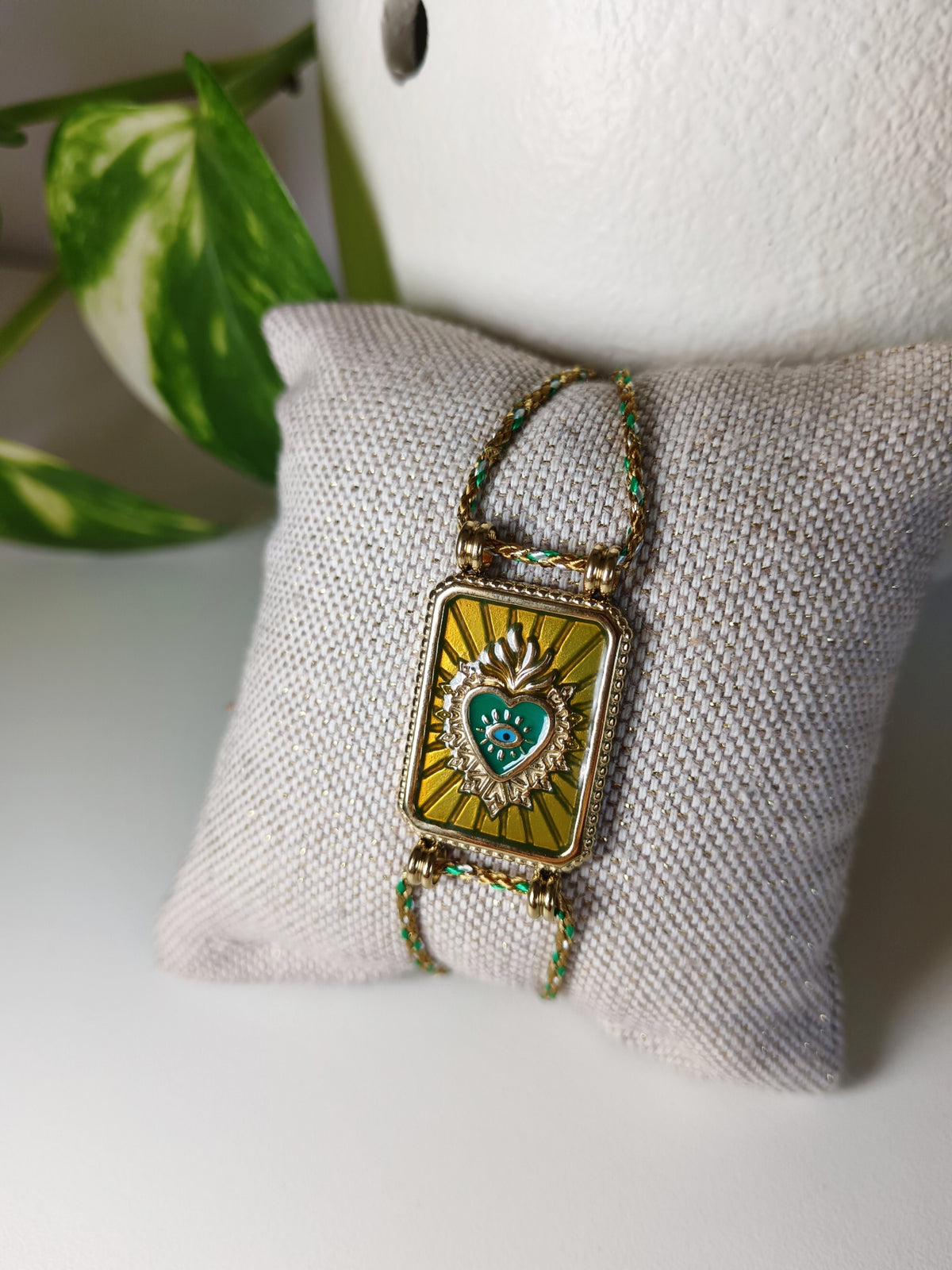 Bracelet ex-voto jaune vert