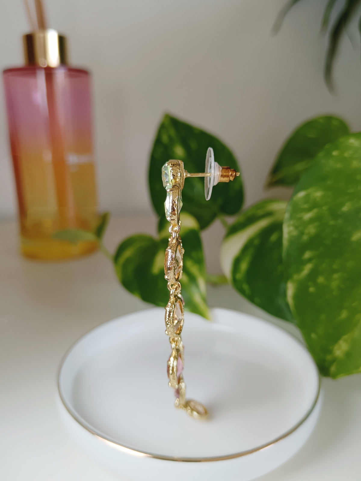 Boucles d'oreilles dégradé rose