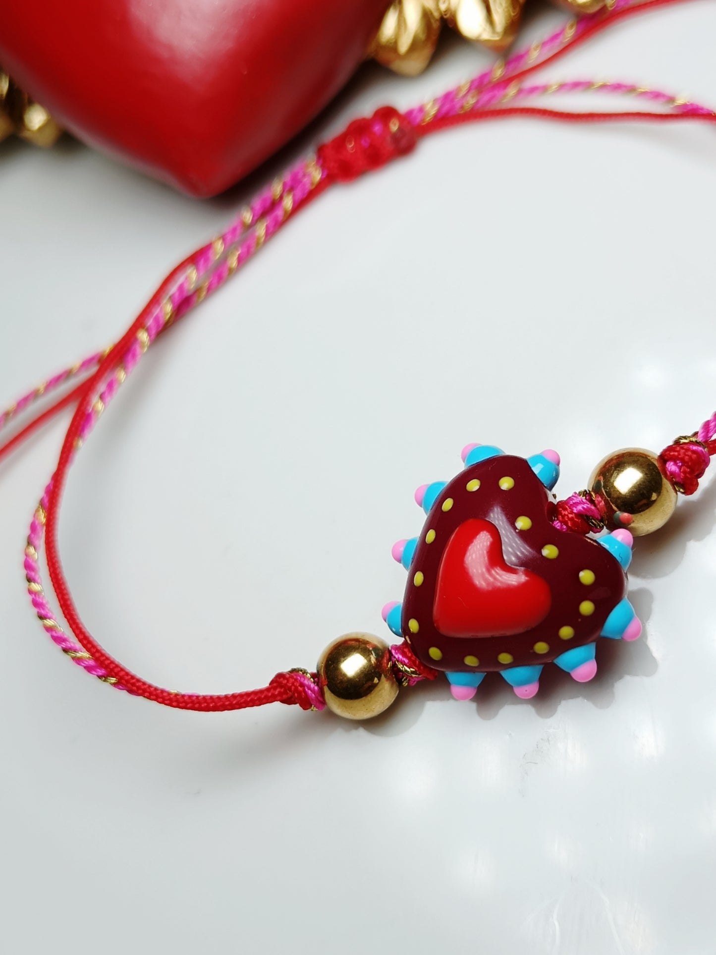 Bracelet heart rouge
