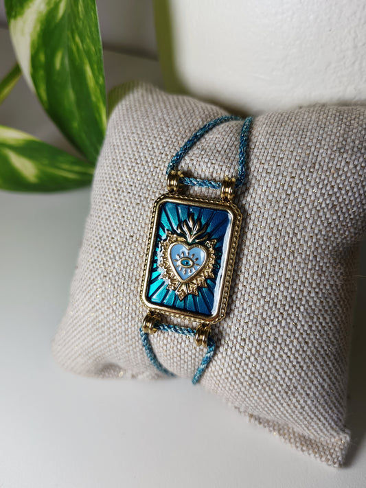 Bracelet ex-voto bleu