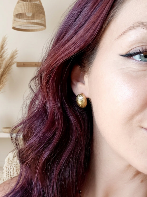 Boucles d'oreilles ovales diamantées