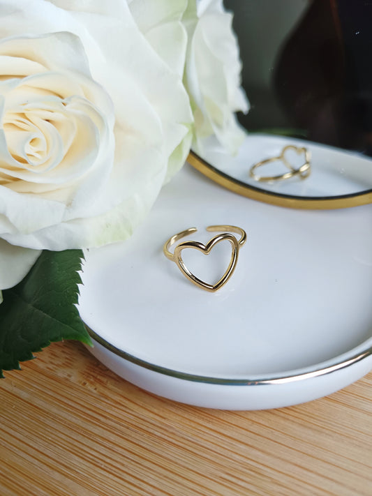 Bague cœur ajouré
