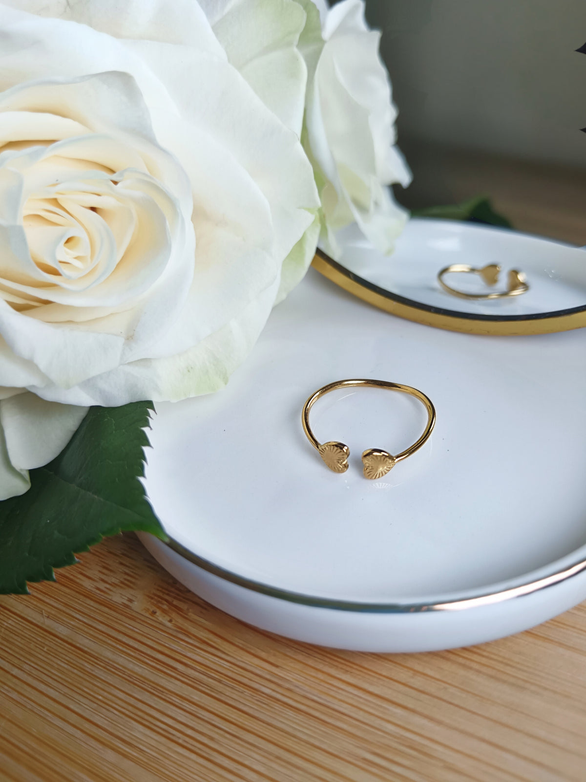 Bague double cœurs