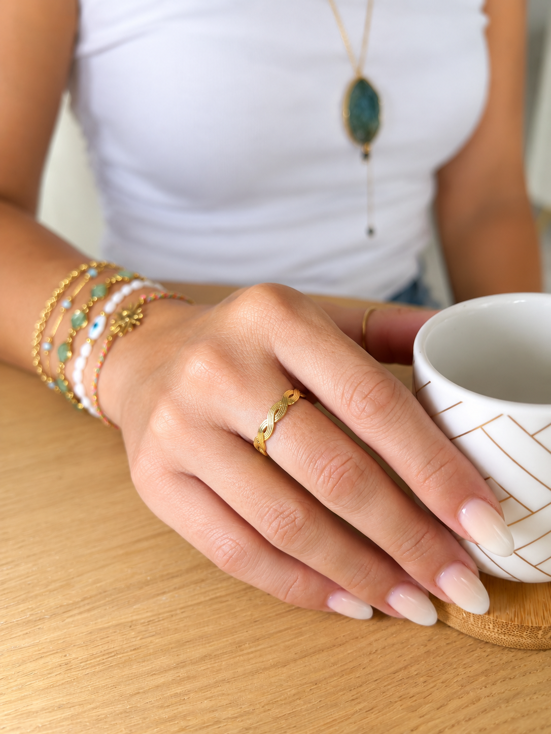 Bague vagues mêlées