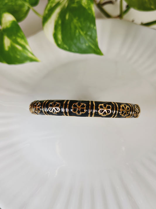 Jonc thaïlandais fleurs noires