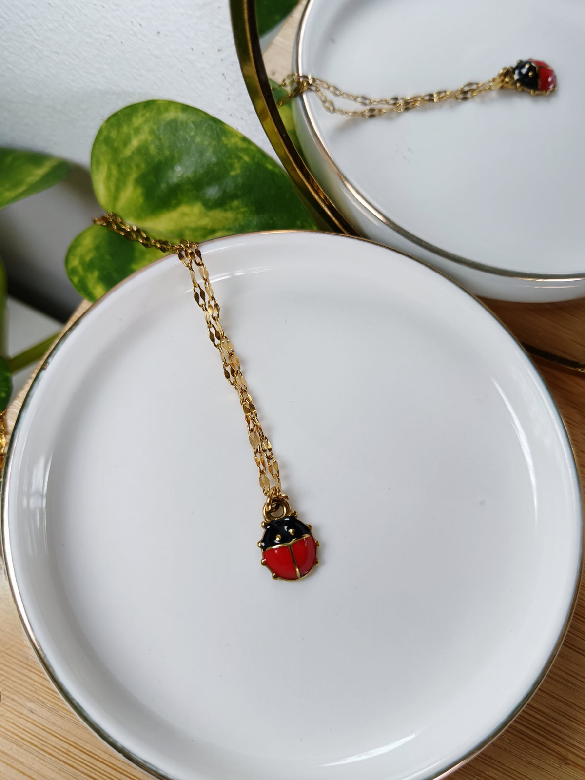 Collier coccinelle