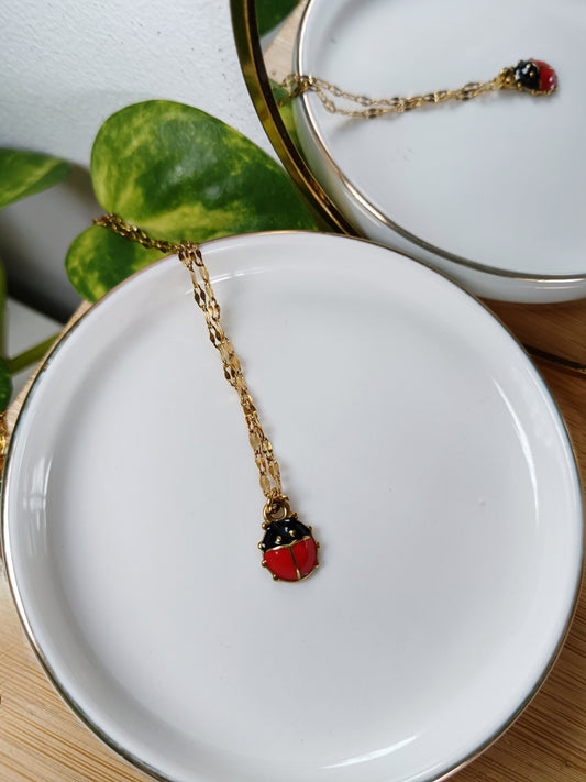 Collier coccinelle