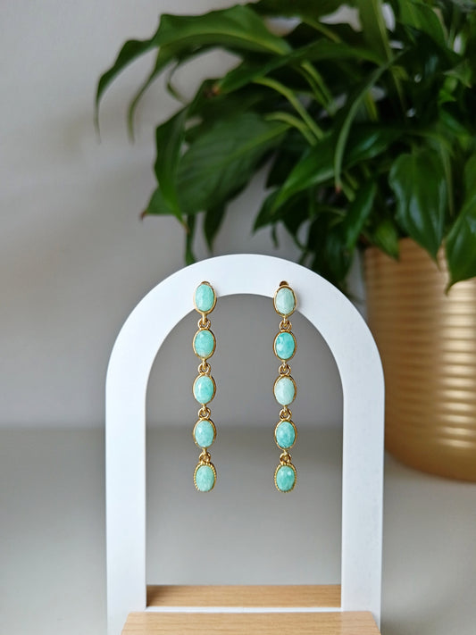 Boucles d'oreilles Amazonite