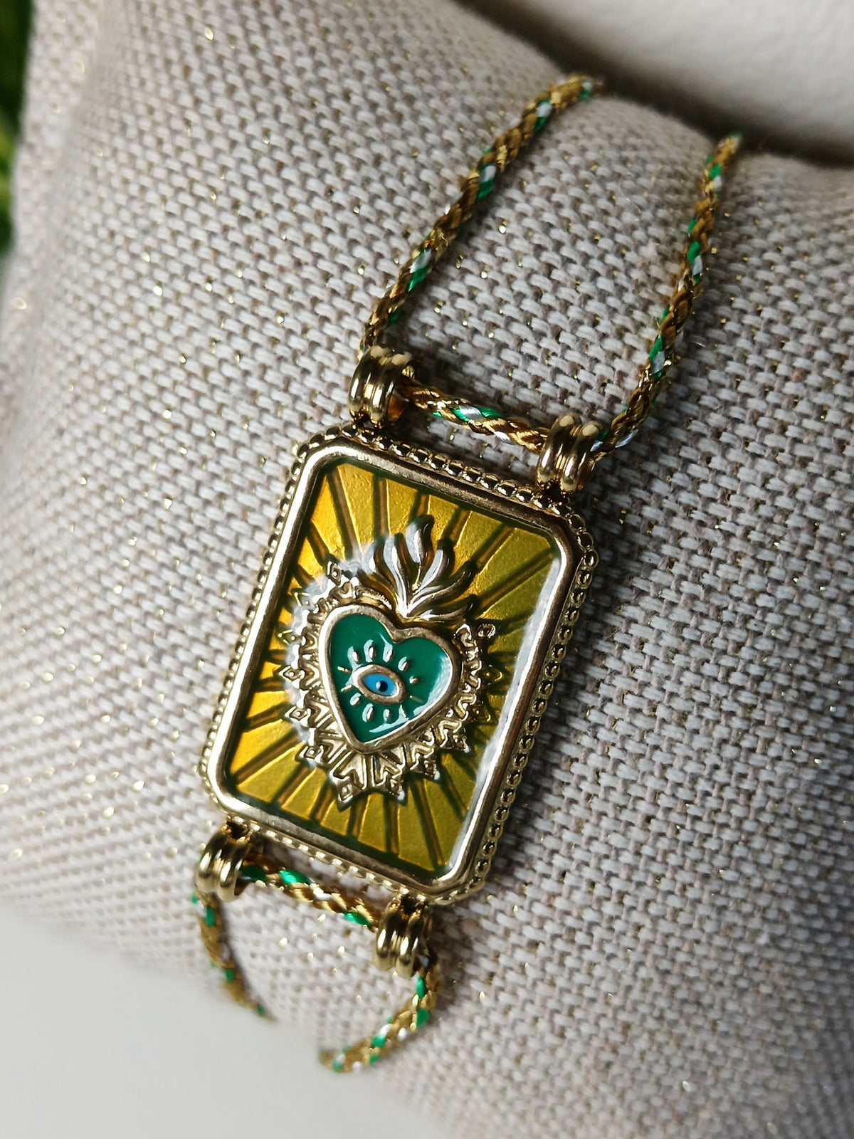 Bracelet ex-voto jaune vert