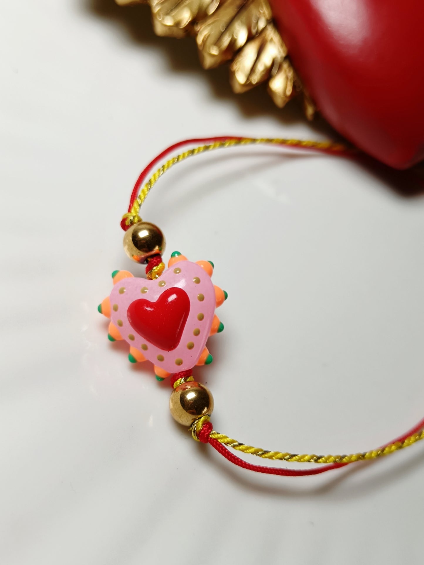 Bracelet heart rose
