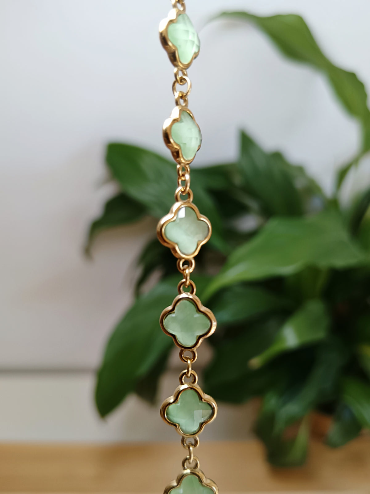 Bracelet trèfles vert
