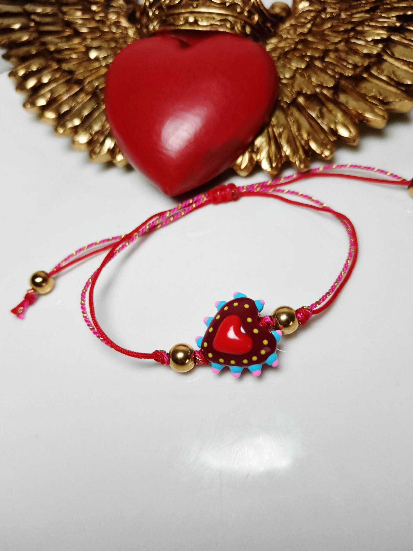 Bracelet heart rouge