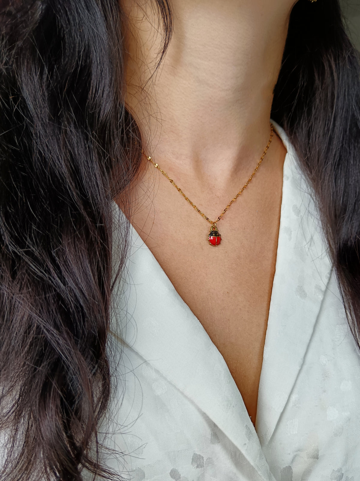 Collier coccinelle
