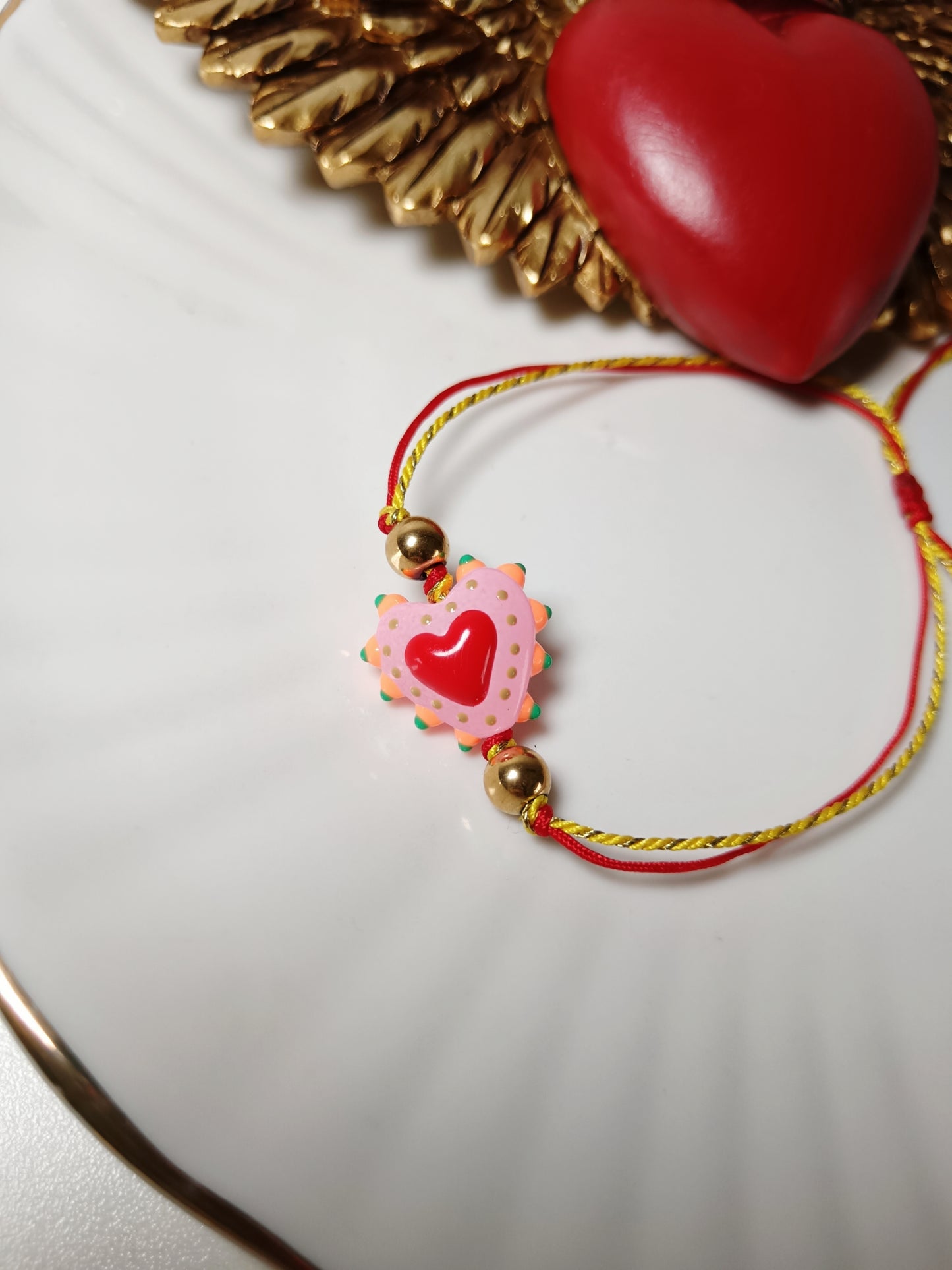 Bracelet heart rose