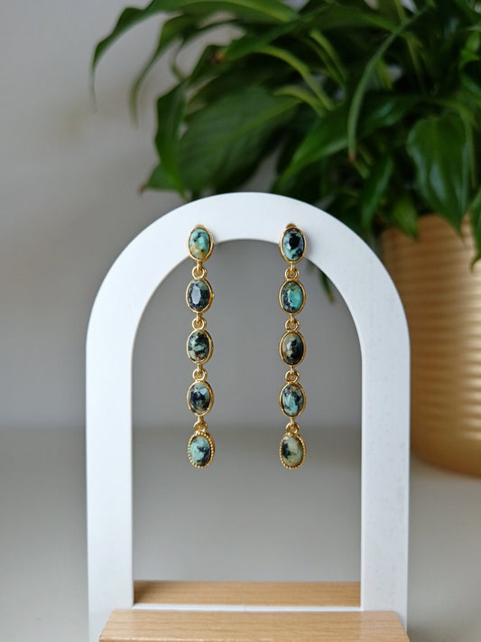 Boucles d'oreilles chrysocolle