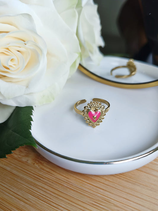 Bague ex-voto rose