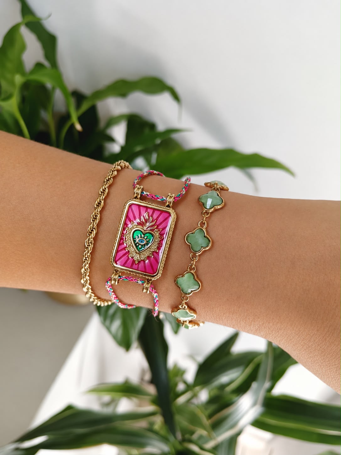 Bracelet ex-voto rose