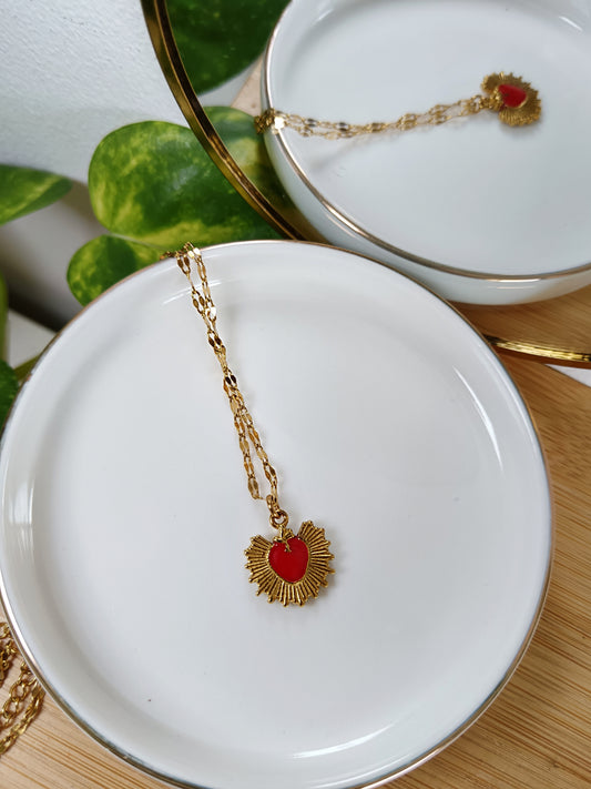 Collier ex-voto rouge