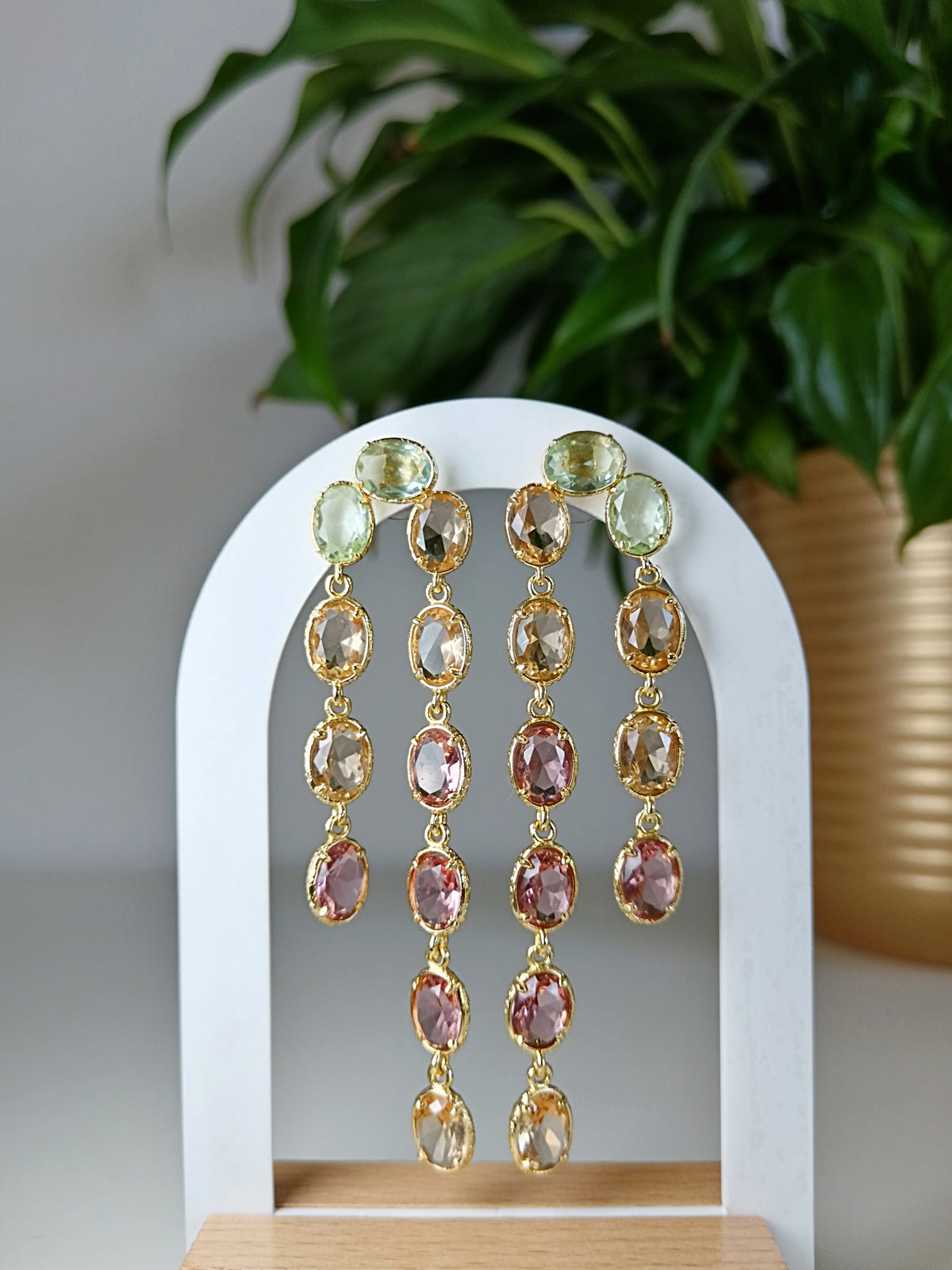 Boucles d'oreilles dégradé rose