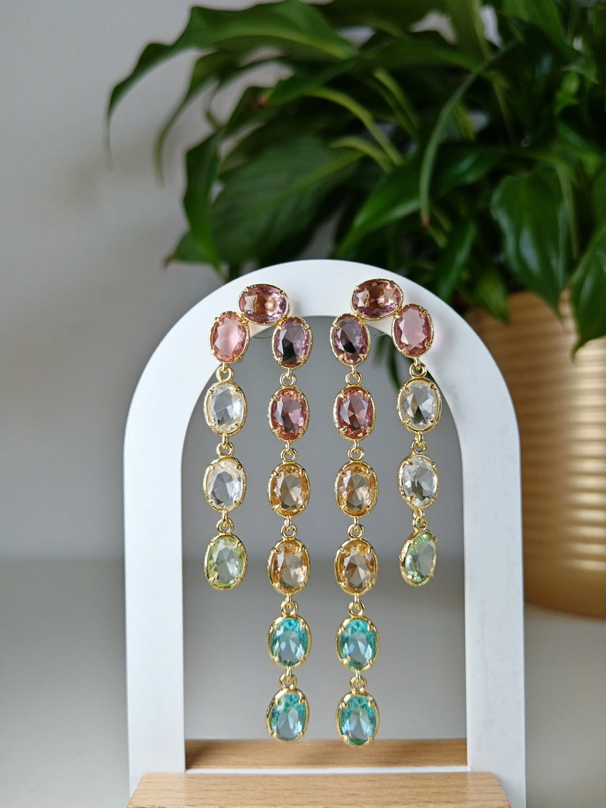 Boucles d'oreilles tombante double